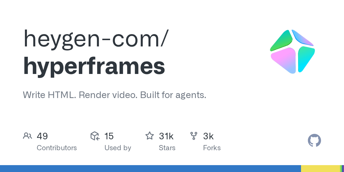 HeyGen Open Sources Hyperframes: Write HTML and Render MP4 Videos Instantly